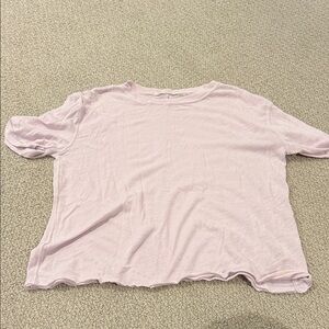 Free People Lilac Short Sleeve Tee